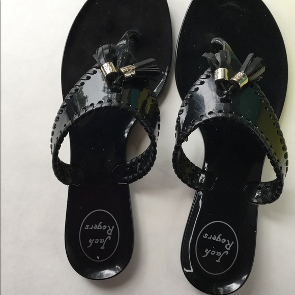 Jack Rodger’s Black Sandals Elegant and Comfortable - Picture 9 of 10